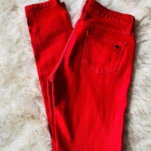 Kate Spade size 25 Broome Street skinny red jeans